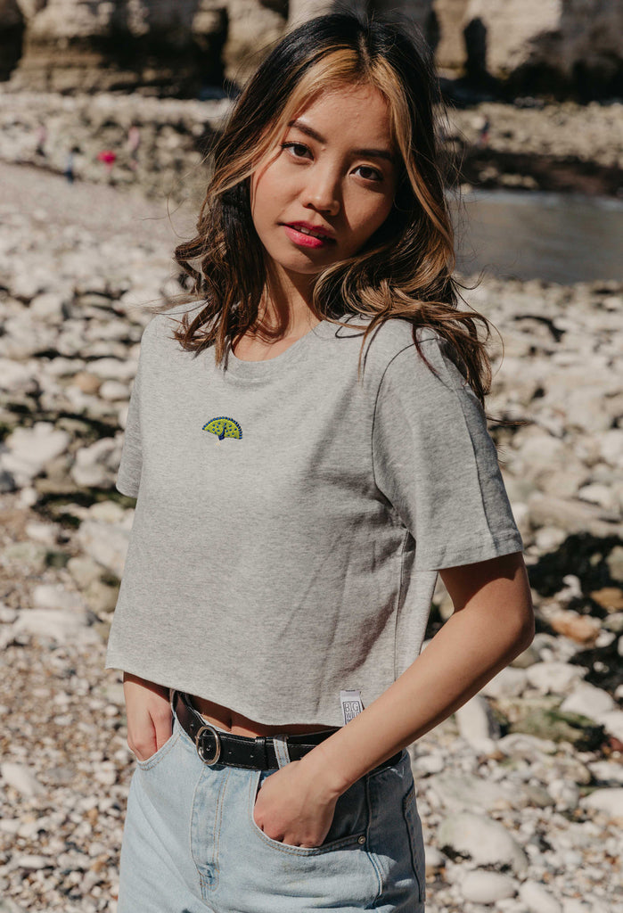 peacock womens cropped t-shirt Big Wild Thought