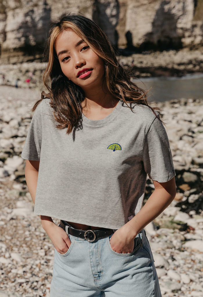 peacock womens cropped t-shirt Big Wild Thought