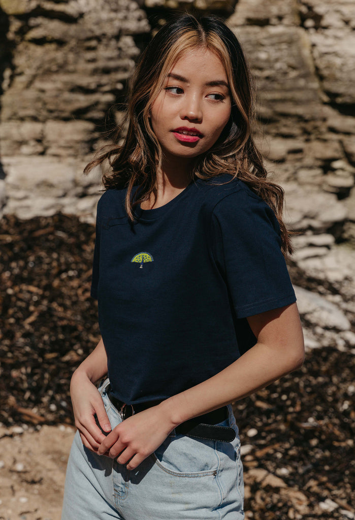 peacock womens cropped t-shirt Big Wild Thought
