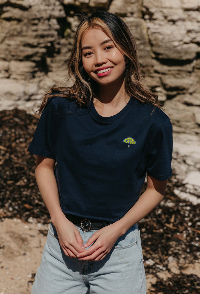 peacock womens cropped t-shirt Big Wild Thought