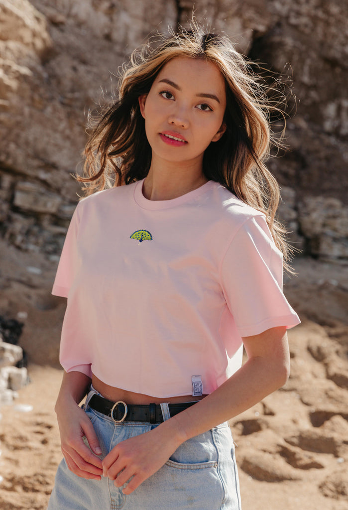 peacock womens cropped t-shirt Big Wild Thought