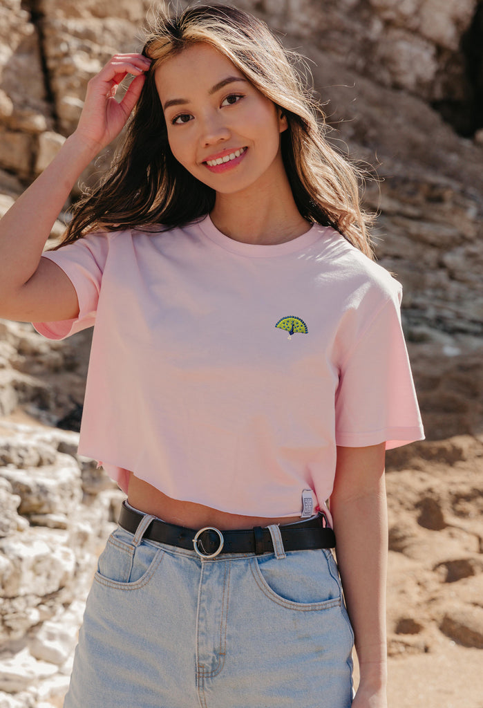 peacock womens cropped t-shirt Big Wild Thought
