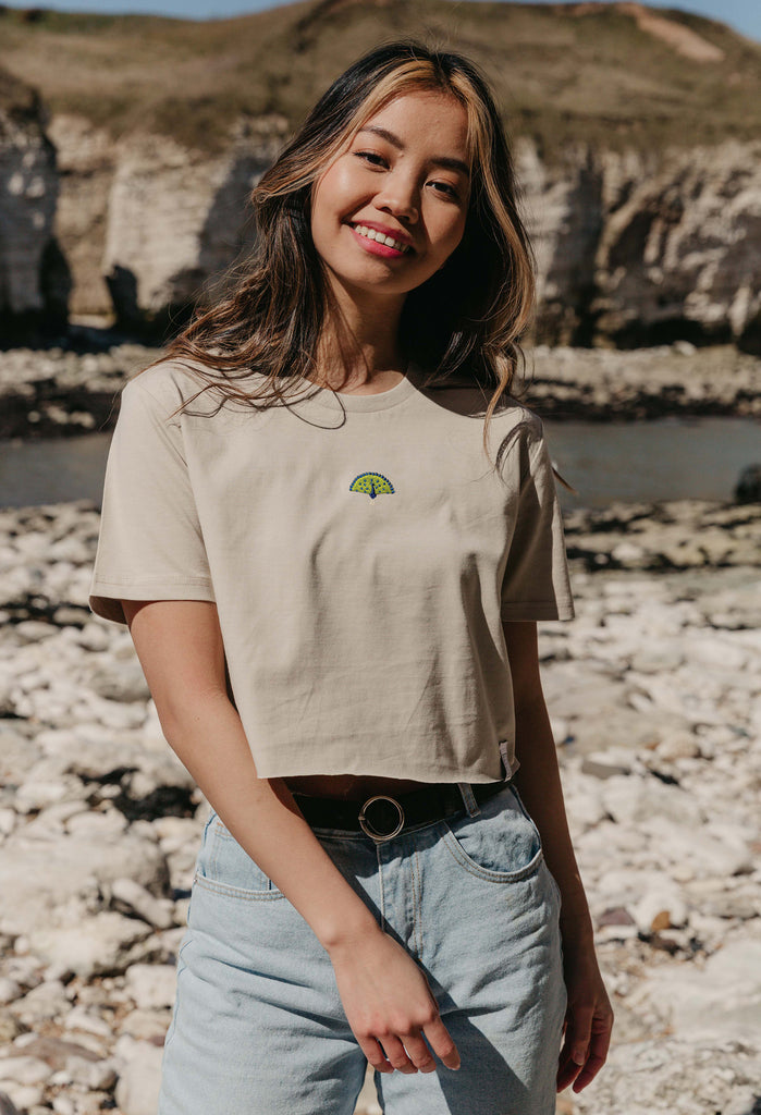 peacock womens cropped t-shirt Big Wild Thought
