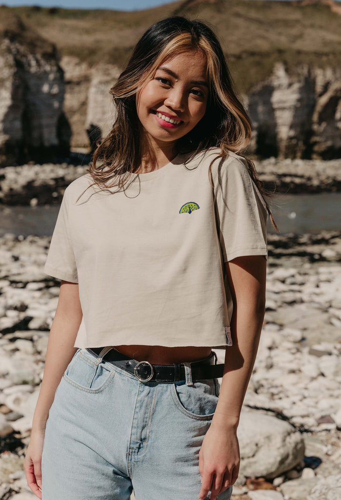 peacock womens cropped t-shirt Big Wild Thought