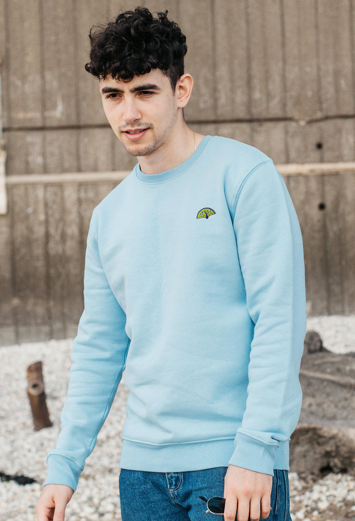 Peacock Unisex Embroidered Organic Sustainable Sweatshirt Jumper Big Wild Thought