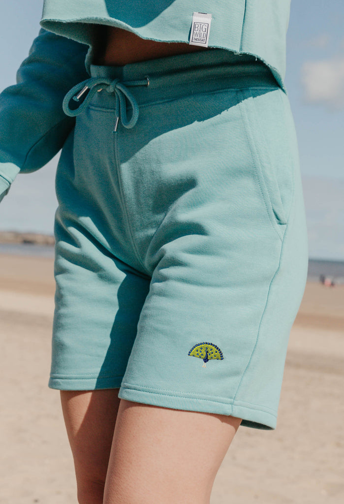 peacock womens sweat shorts Big Wild Thought