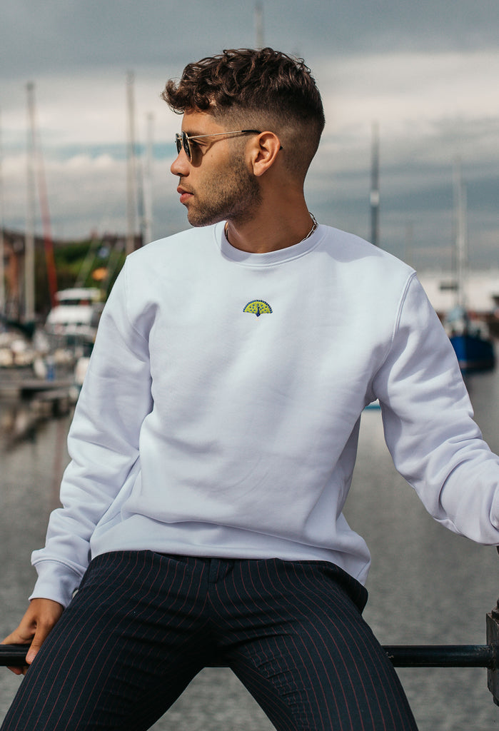 Peacock Unisex Embroidered Organic Sustainable Sweatshirt Jumper Big Wild Thought
