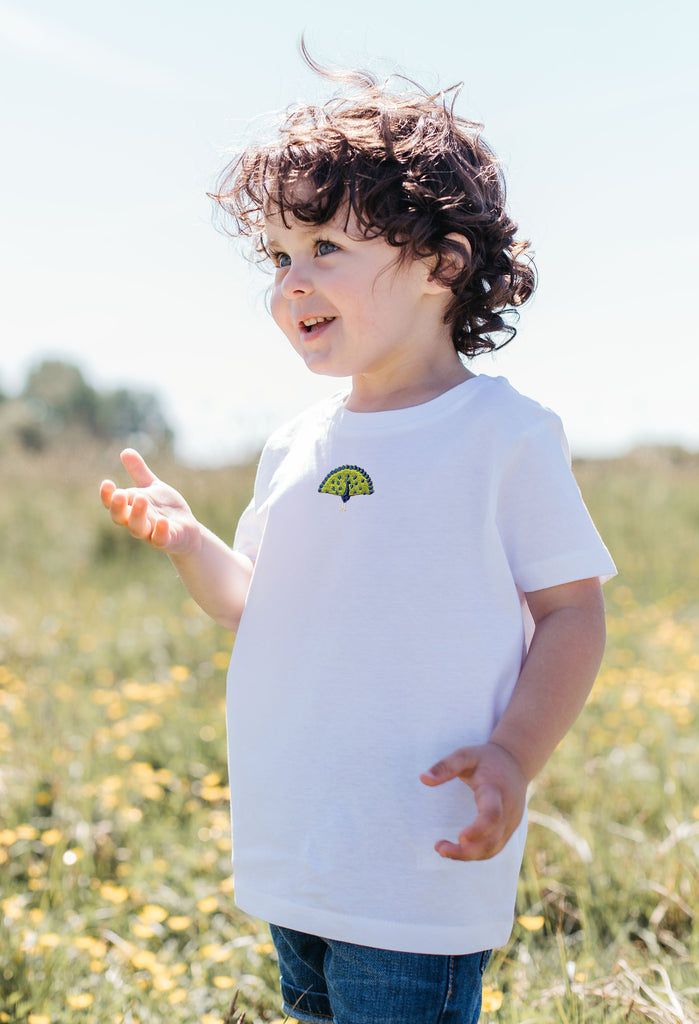 peacock childrens t-shirt Big Wild Thought