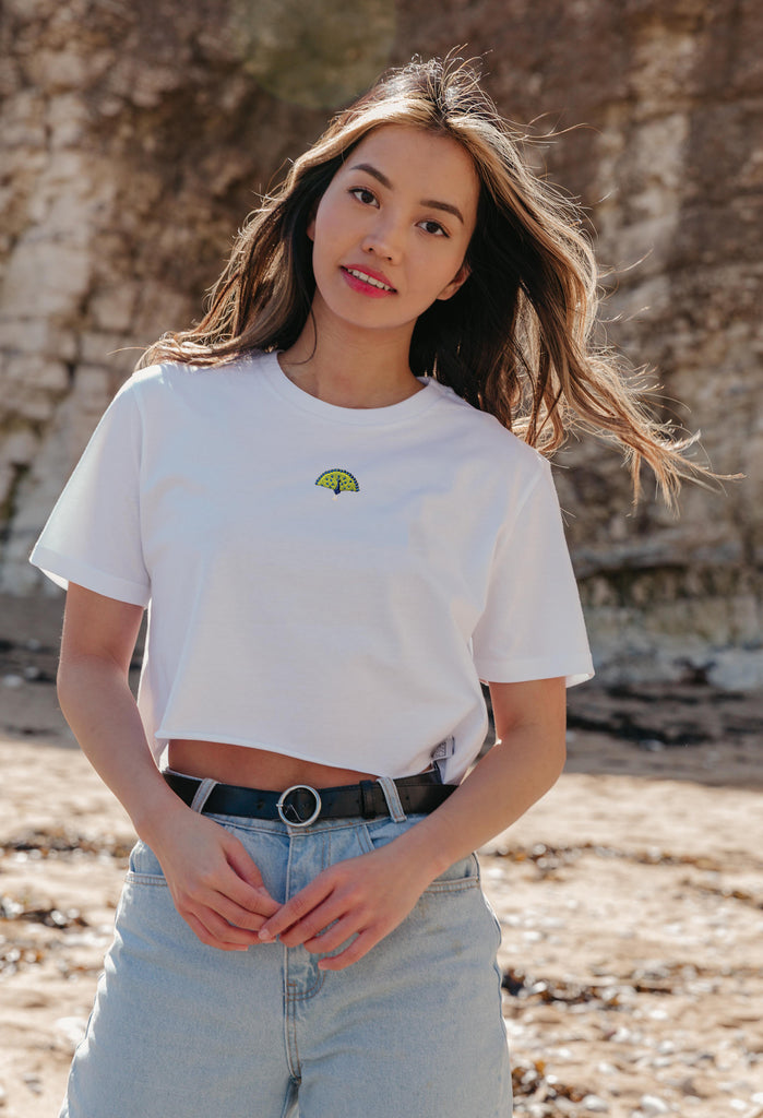 peacock womens cropped t-shirt Big Wild Thought