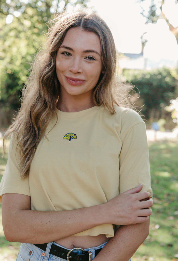 peacock womens cropped t-shirt Big Wild Thought