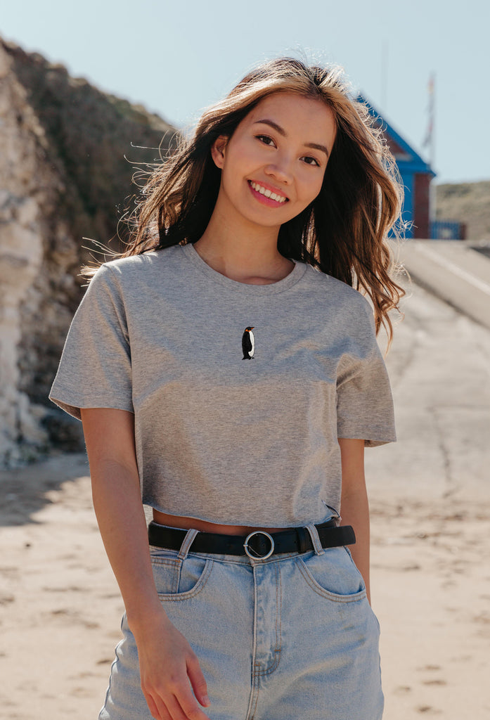 penguin womens cropped t-shirt Big Wild Thought