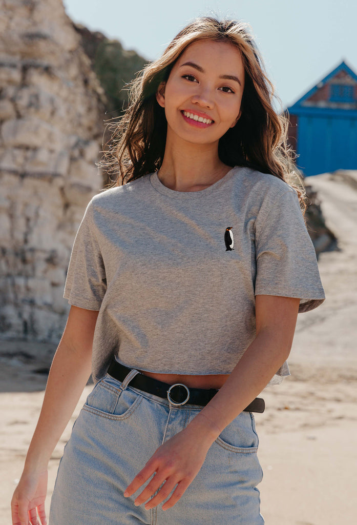 penguin womens cropped t-shirt Big Wild Thought