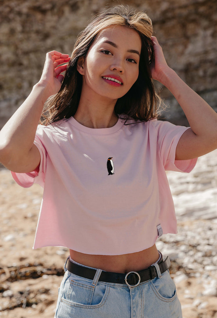 penguin womens cropped t-shirt Big Wild Thought