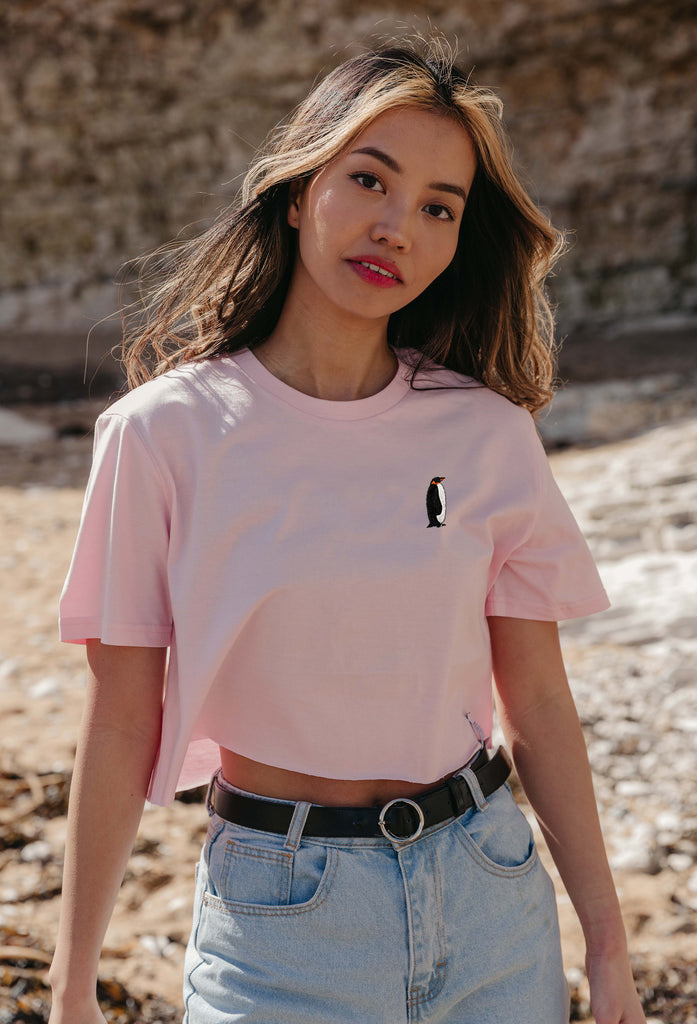 penguin womens cropped t-shirt Big Wild Thought