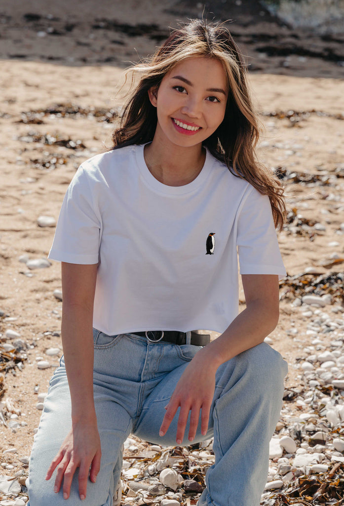 penguin womens cropped t-shirt Big Wild Thought