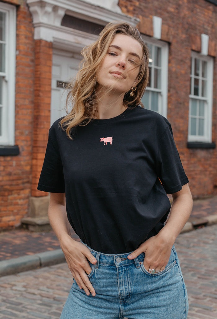 pig womens t-shirt Big Wild Thought