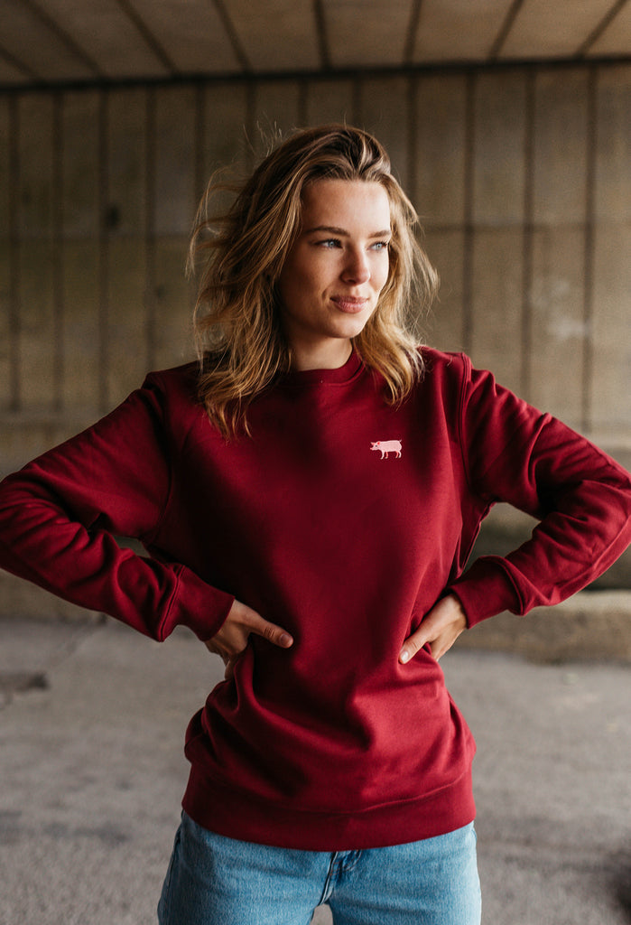 pig womens sweatshirt Big Wild Thought