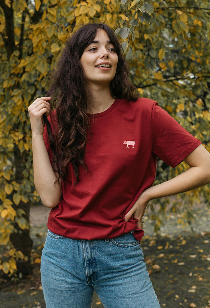 pig womens t-shirt Big Wild Thought