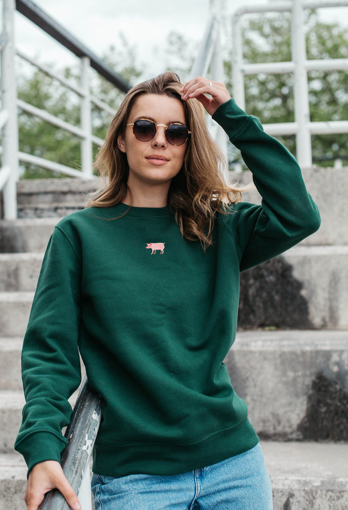 pig womens sweatshirt Big Wild Thought