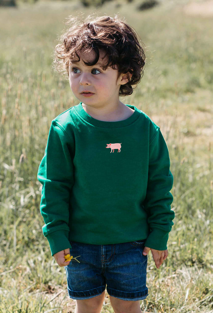 pig childrens sweatshirt Big Wild Thought