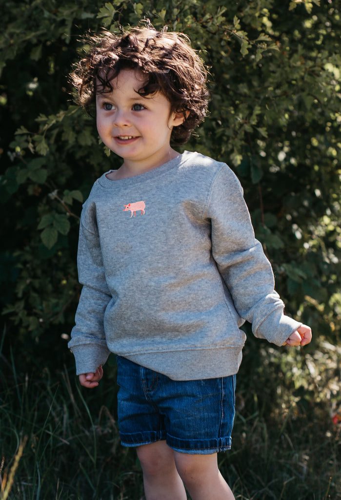 pig childrens sweatshirt Big Wild Thought