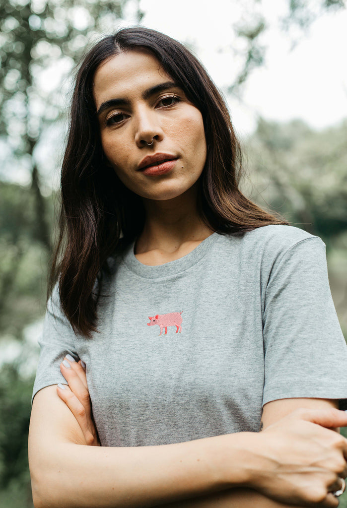 pig womens t-shirt Big Wild Thought