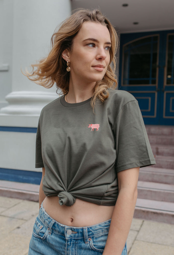 pig womens t-shirt Big Wild Thought