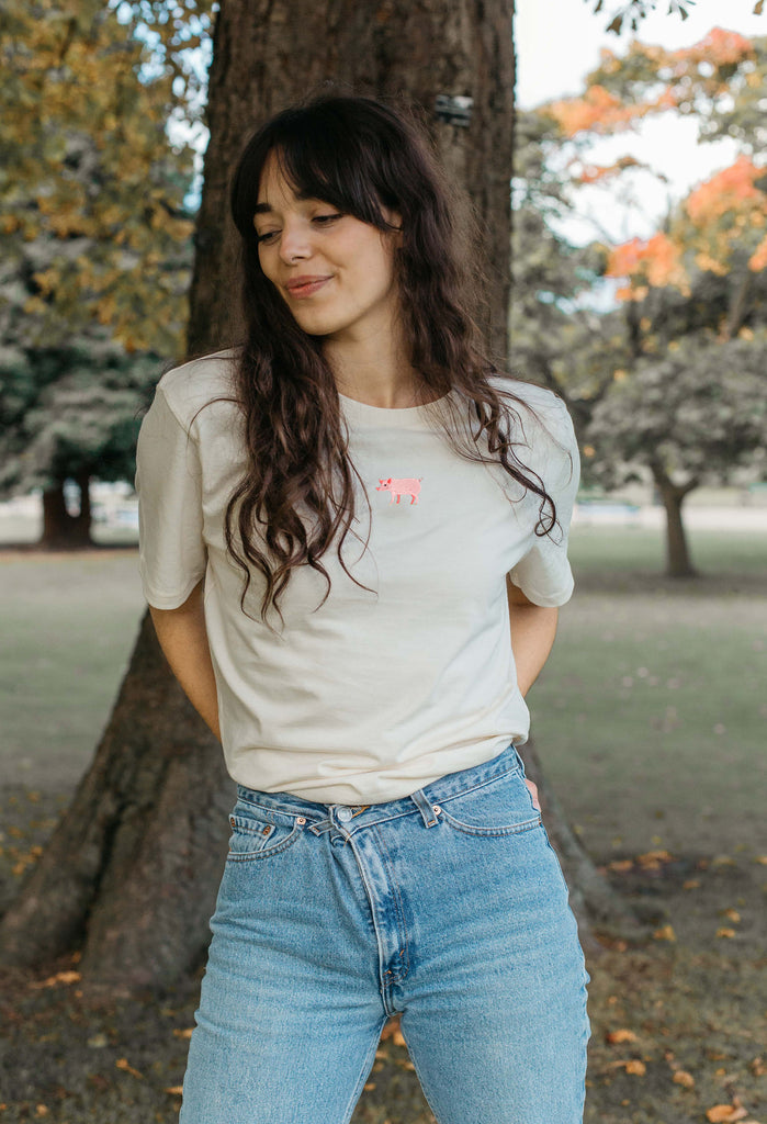 pig womens t-shirt Big Wild Thought