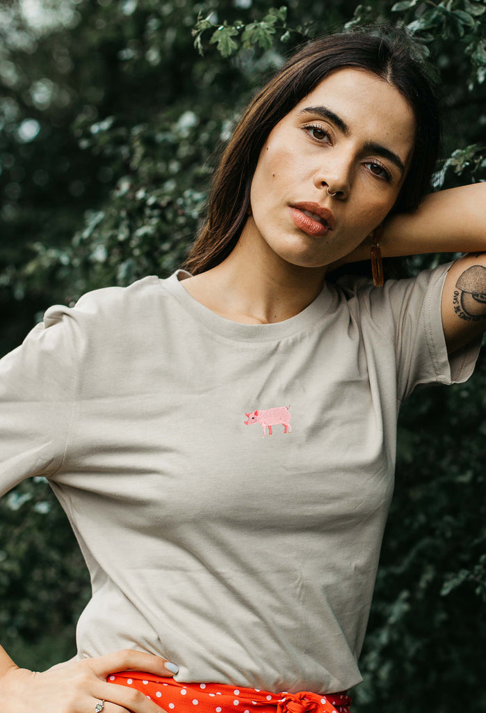 pig womens t-shirt Big Wild Thought