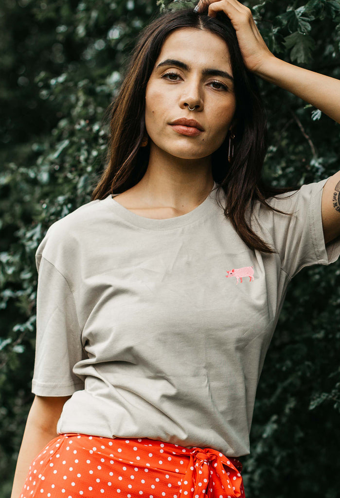 pig womens t-shirt Big Wild Thought