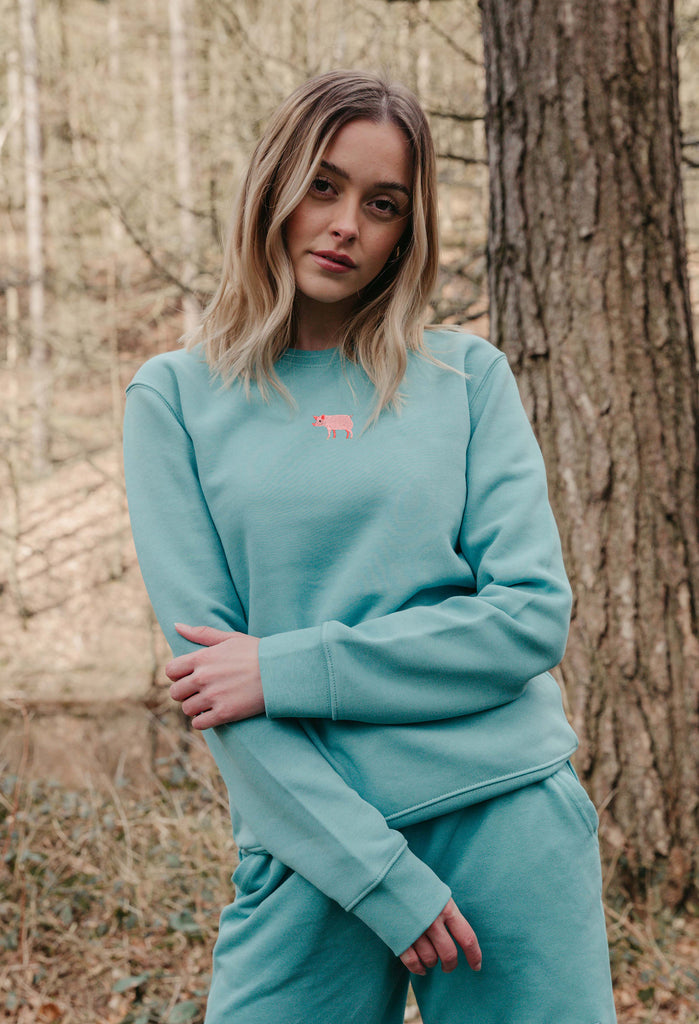 pig womens sweatshirt Big Wild Thought