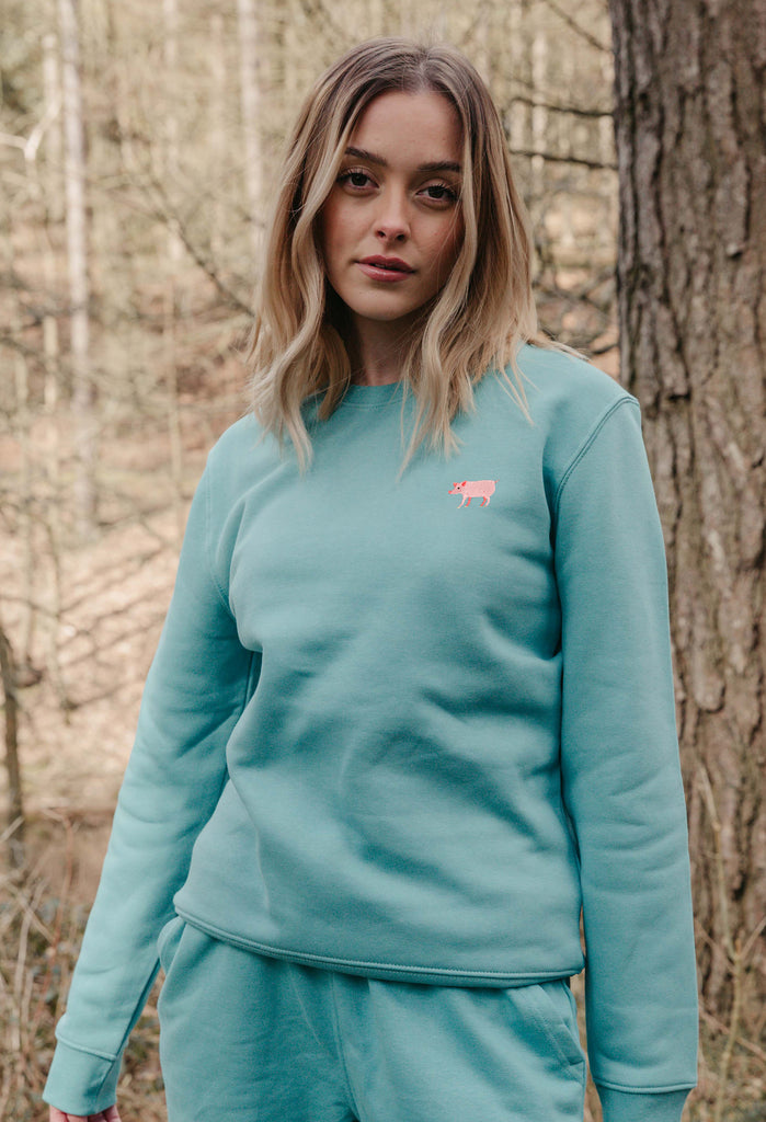 pig womens sweatshirt Big Wild Thought