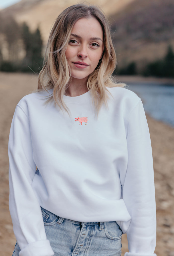 pig womens sweatshirt Big Wild Thought