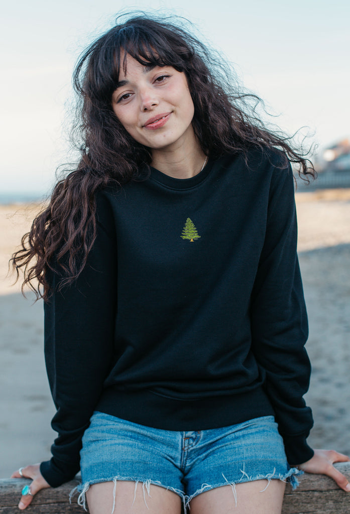 pine tree womens sweatshirt Big Wild Thought