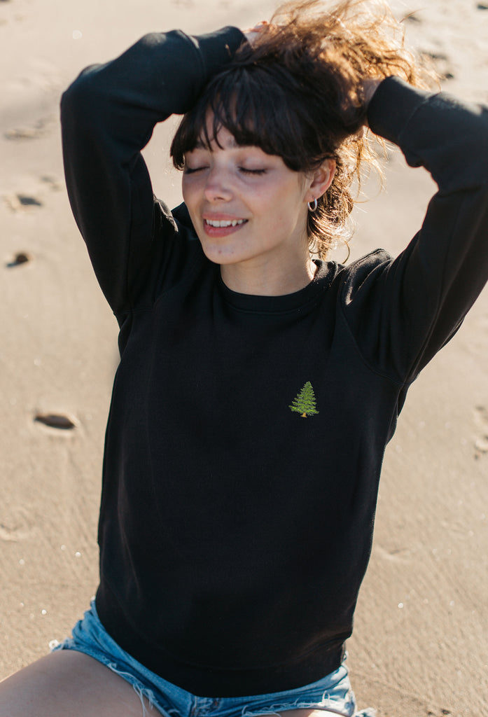 pine tree womens sweatshirt Big Wild Thought