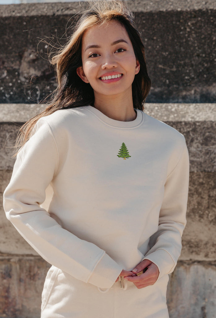 pine tree womens cropped sweatshirt Big Wild Thought