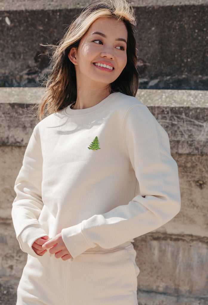 pine tree womens cropped sweatshirt Big Wild Thought