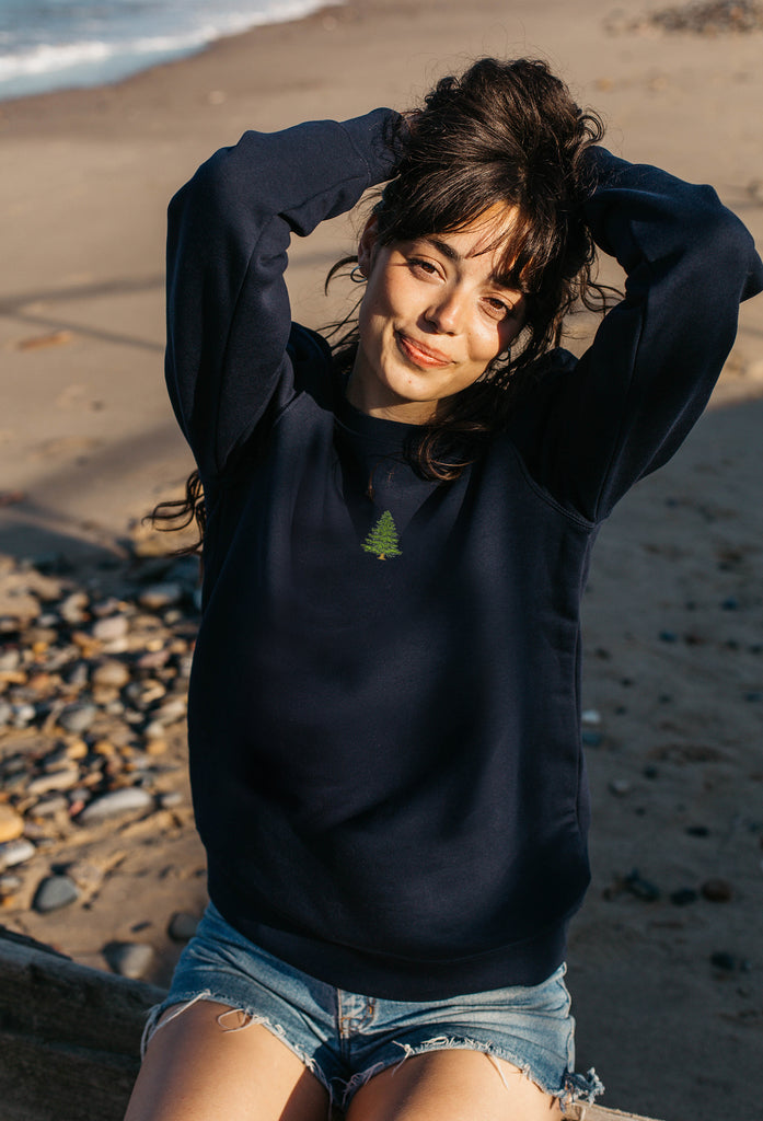pine tree womens sweatshirt Big Wild Thought