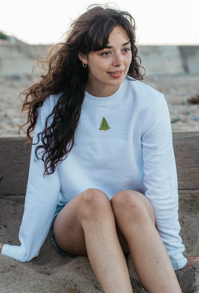 pine tree womens cropped sweatshirt Big Wild Thought