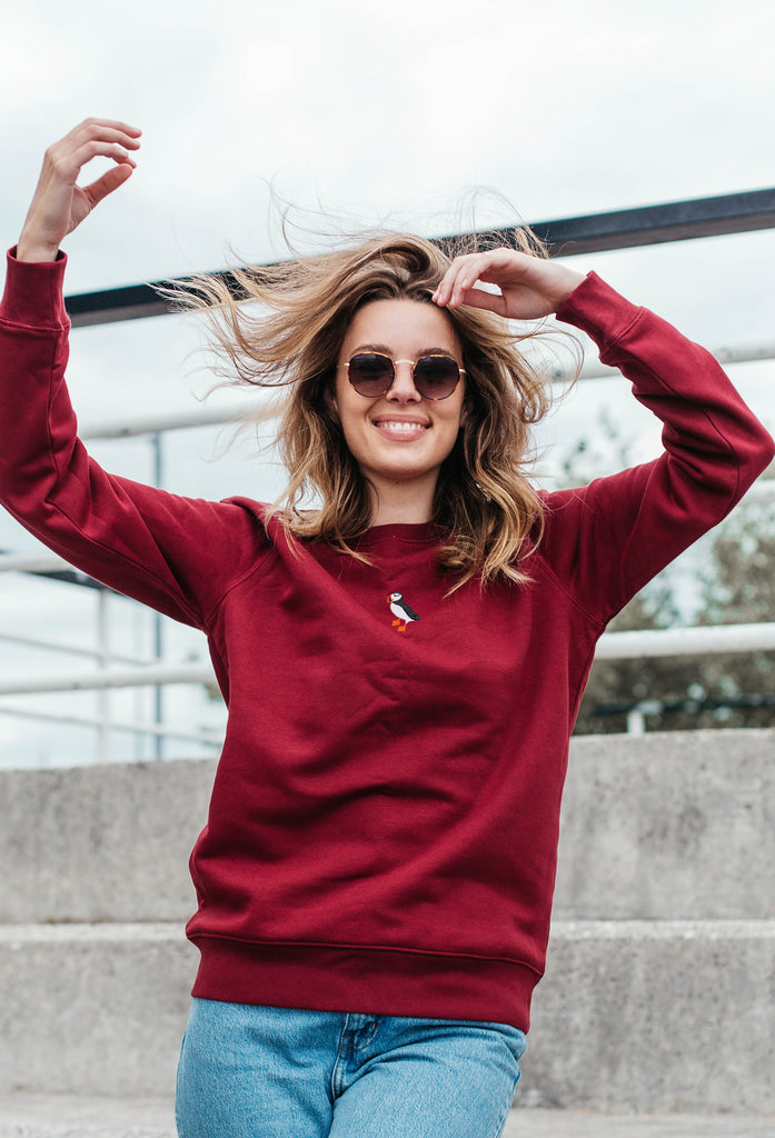 puffin womens sweatshirt Big Wild Thought