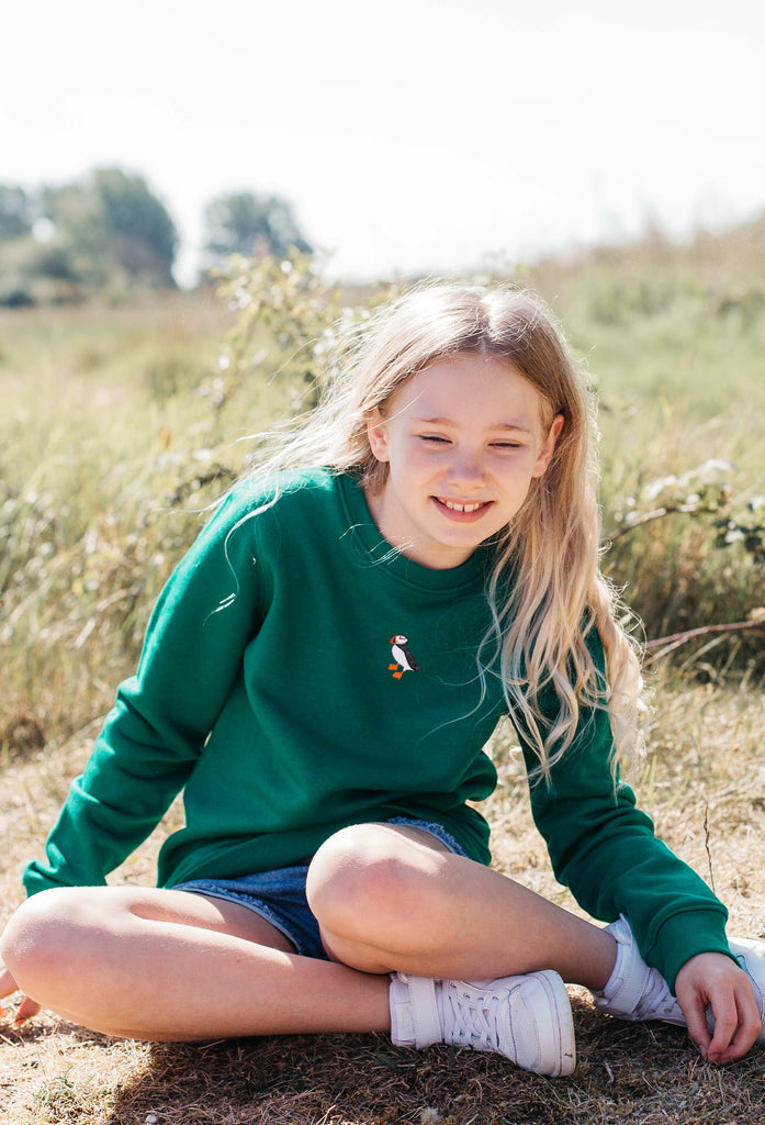 puffin childrens sweatshirt Big Wild Thought