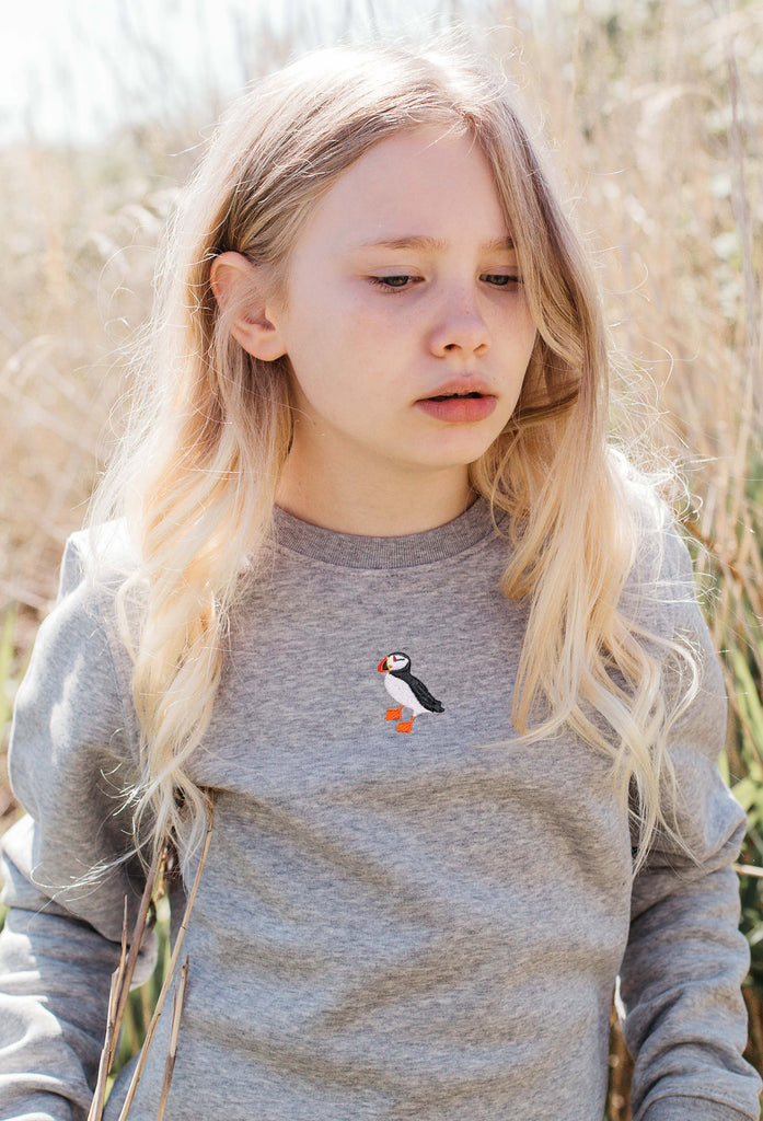 puffin childrens sweatshirt Big Wild Thought
