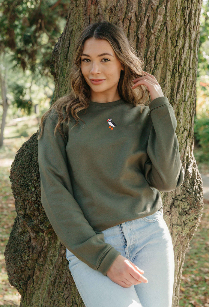 puffin womens sweatshirt Big Wild Thought