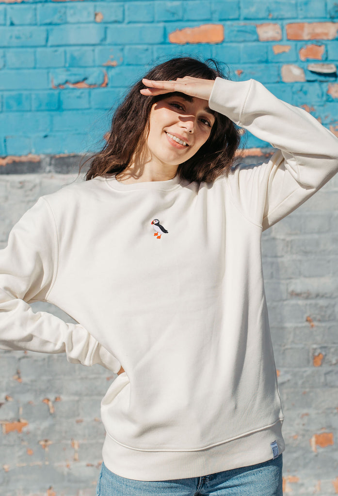 puffin womens sweatshirt Big Wild Thought