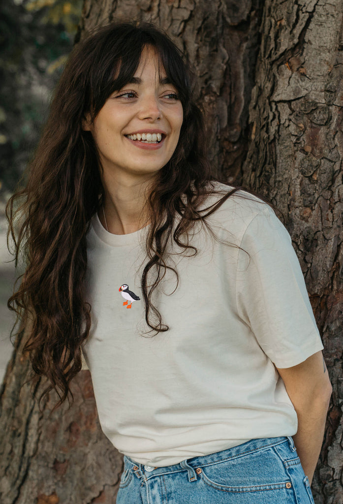 puffin womens t-shirt Big Wild Thought