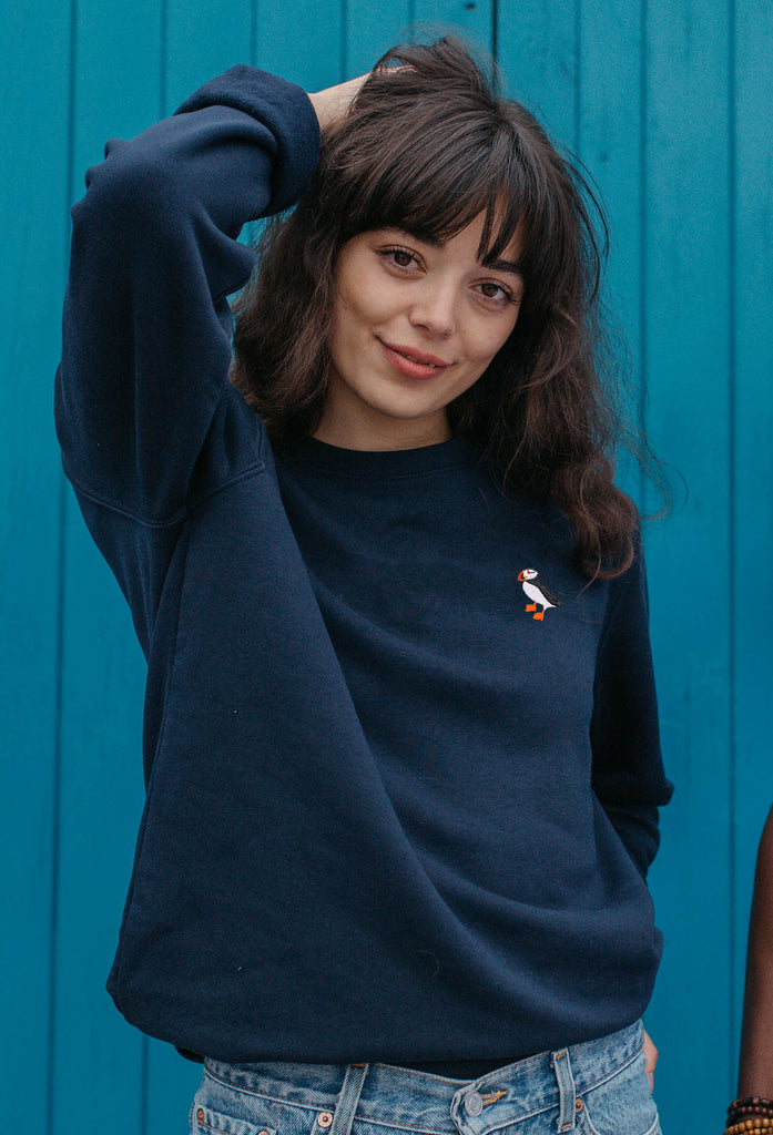puffin womens sweatshirt Big Wild Thought