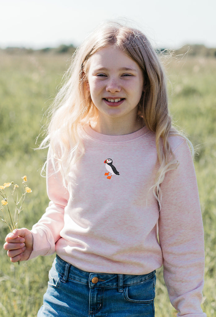 puffin childrens sweatshirt Big Wild Thought