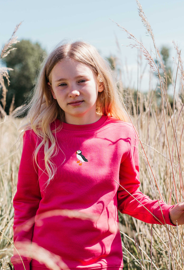 puffin childrens sweatshirt Big Wild Thought