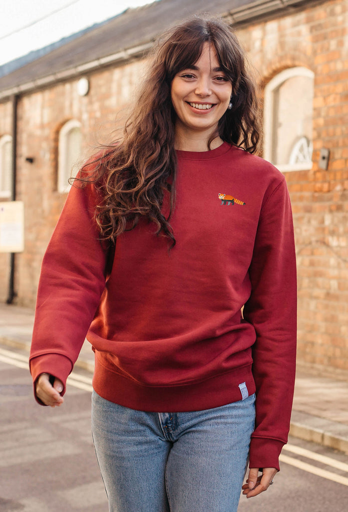 red panda womens sweatshirt Big Wild Thought