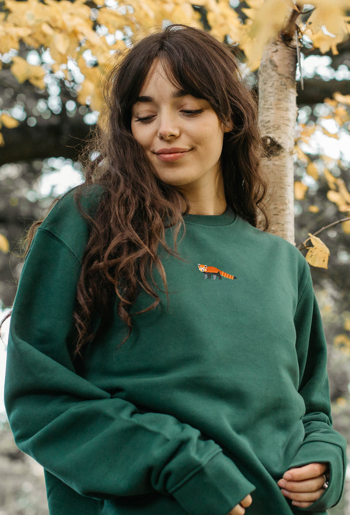 red panda womens sweatshirt Big Wild Thought